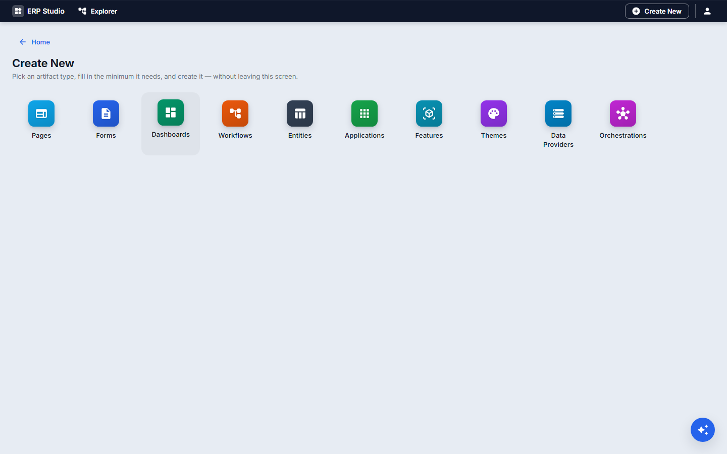 Create new menu